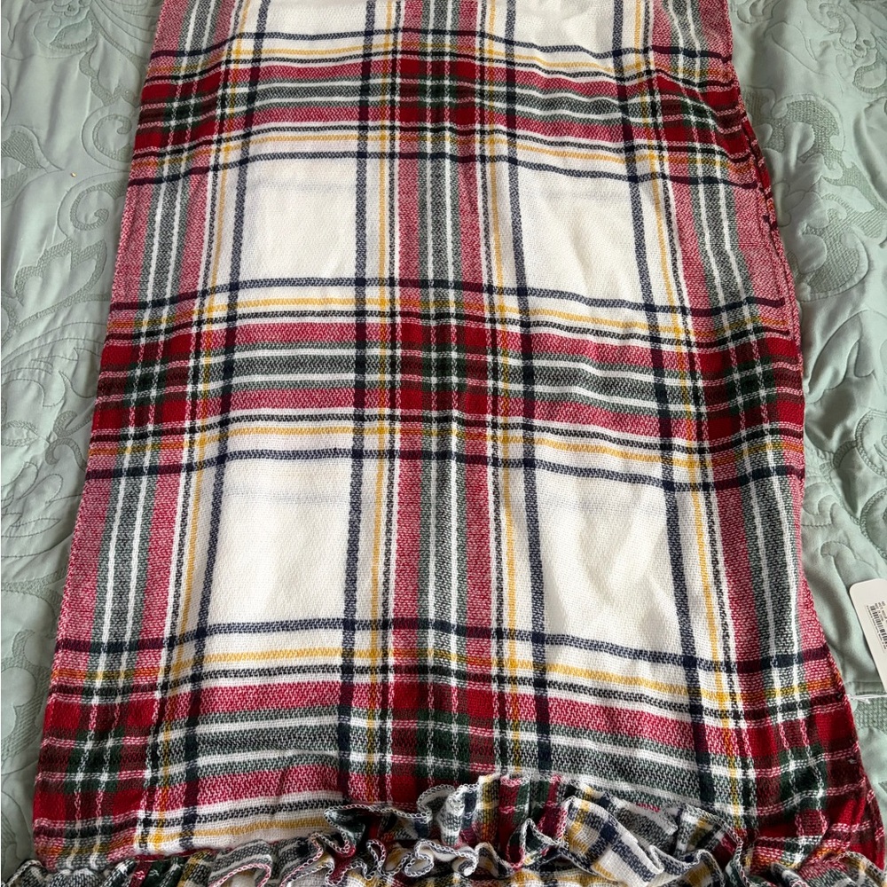 Plaid Ruffled Blanket Scarf